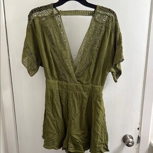 Forever 21 Green romper size medium